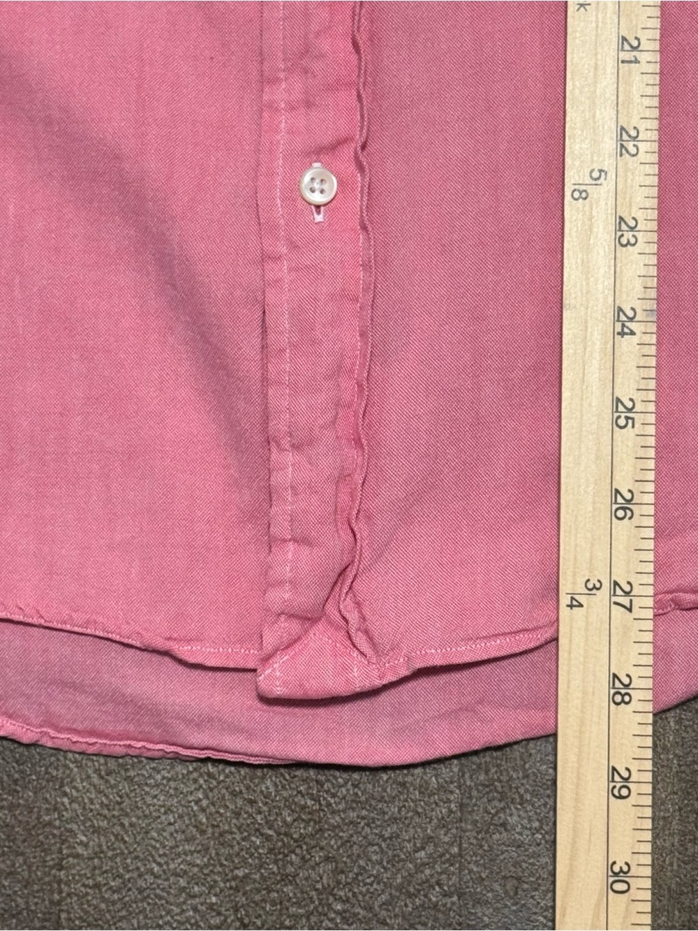 Ralph Lauren Men’s Slim Fit Chambray Oxford Button Up Shirt Pink Size Medium - Picture 8 of 8